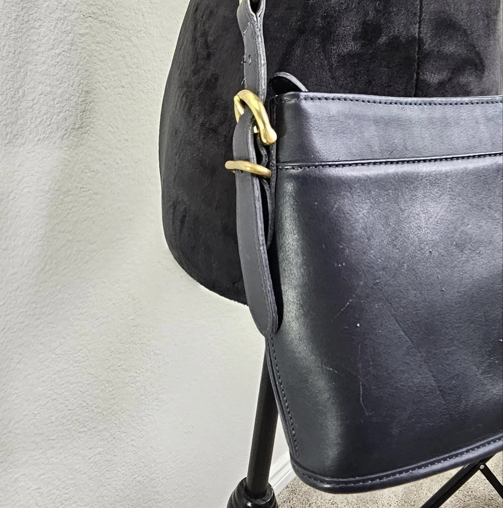 Coach VINTAGE 1998 Equesterian Slim navy Crossbody Shoulder Bag - Picture 6 of 16